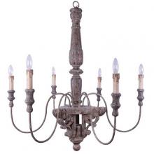 McManus Items DA4687 - CREATIVE CO OP - WOOD & METAL 40" CHANDELIER