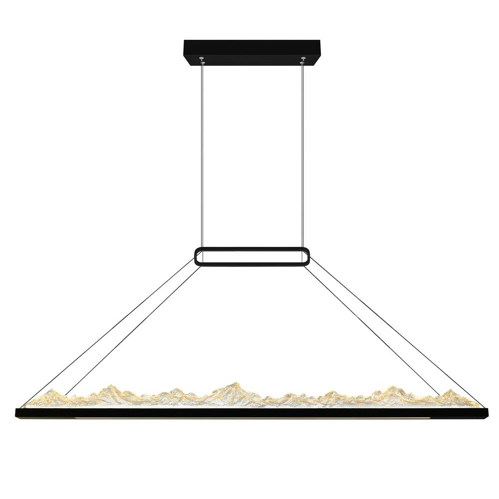 Himalayas Integrated LED Black Chandelier