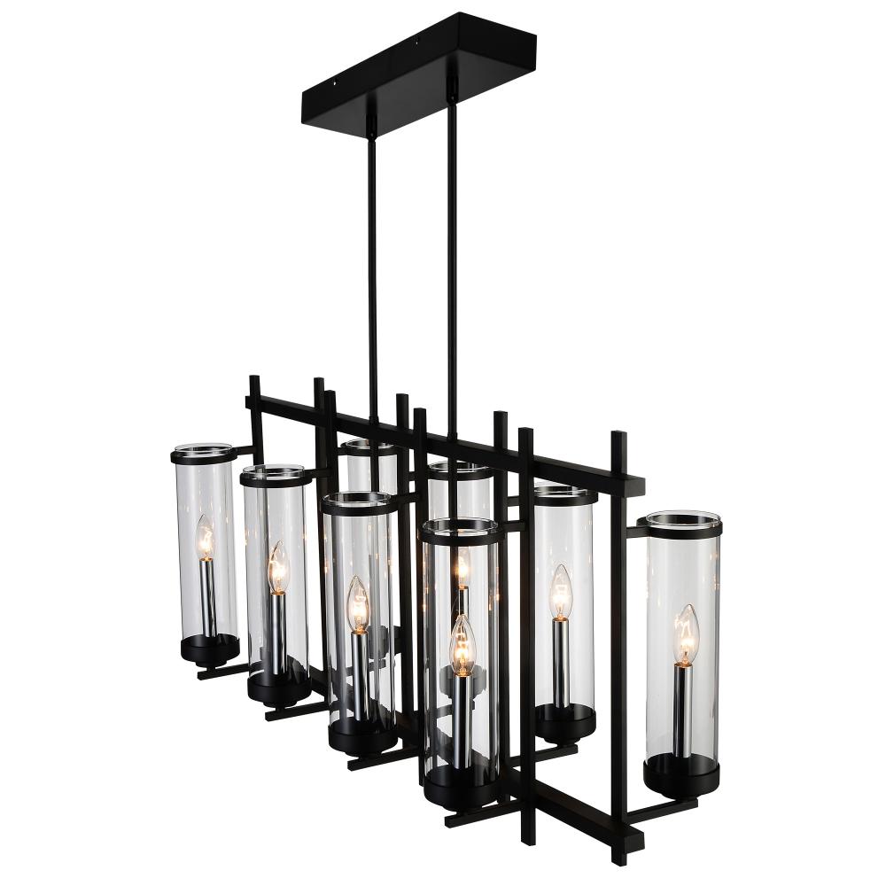 Sierra 8 Light Up Chandelier With Black Finish