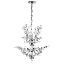  5206P22C - Ivy 6 Light Chandelier With Chrome Finish