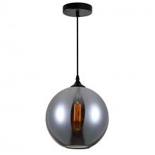  5553P10-Smoke - Glass 1 Light Down Mini Pendant With Smoke Finish