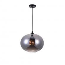  5553P16-Smoke - Glass 4 Light Down Pendant With Smoke Finish