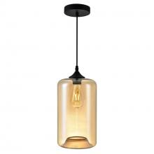  5553P7-Cognac - Glass 1 Light Down Mini Pendant With Cognac Finish