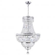  8003P18C - Stefania 8 Light Down Chandelier With Chrome Finish