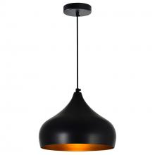  9633P9-1-101 - Dynamic 1 Light Down Pendant With Black Finish