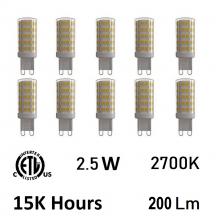  G9K2700-10 - 2.5 Watt G9 LED Bulb 3000K (Set of 10)