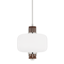  3817-PN - 1 LIGHT PENDANT W/ LIGHT WALNUT ACCENT