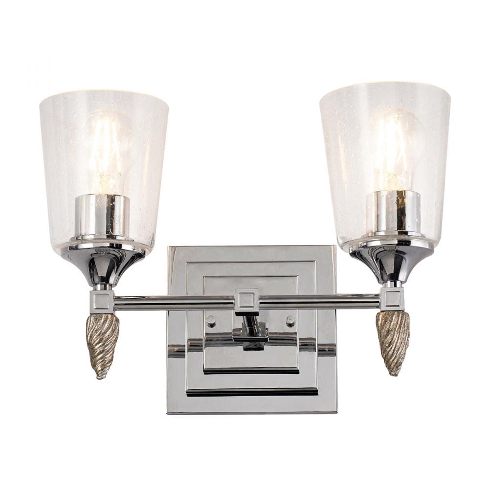 Vetiver 2 Light Chrome Vanity Light