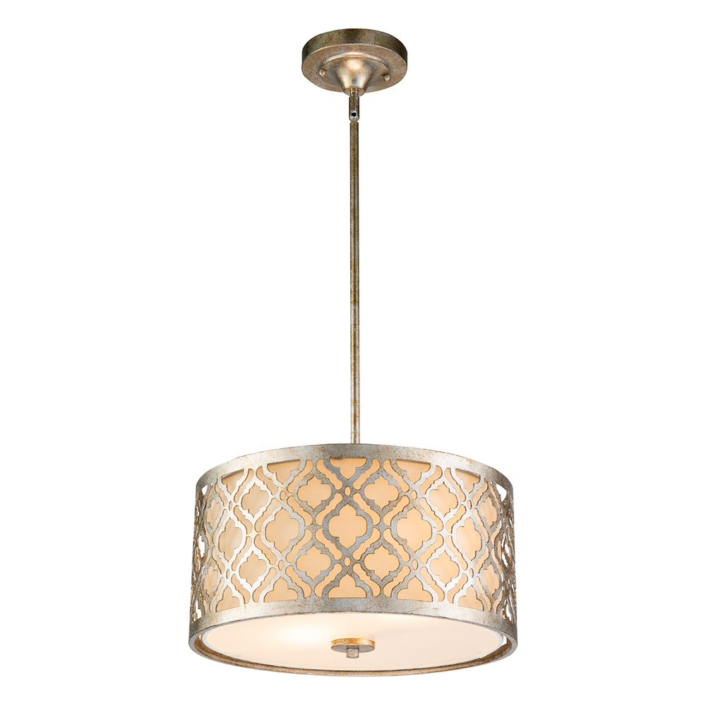 Lemuria Medium 2-Light  Pendant/semi flush in Warm Distressed Gold