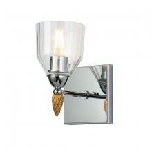  BB1000PC-1-F2G - Felice 1 Light Wall Sconce In Chrome With Gold Accents