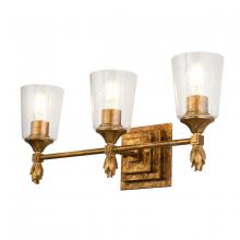 Lucas McKearn BB1022G-3-F1G - Vetiver 3 Light Vanity In Antique Gold