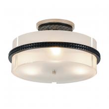 Lucas McKearn FM91598PC-16 - Mazant 3 Light Semi Flush in Black and Chrome