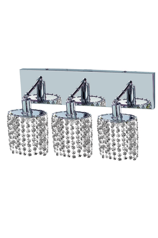 1283 Mini Collection Wall Fixture Oblong Canopy D14.5inx4.5in  H13.5in Ellipse Pendant  Lt:3 Chrome 