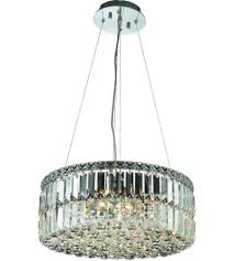 MaxIme 12 Light Chrome Chandelier Clear Royal Cut Crystal