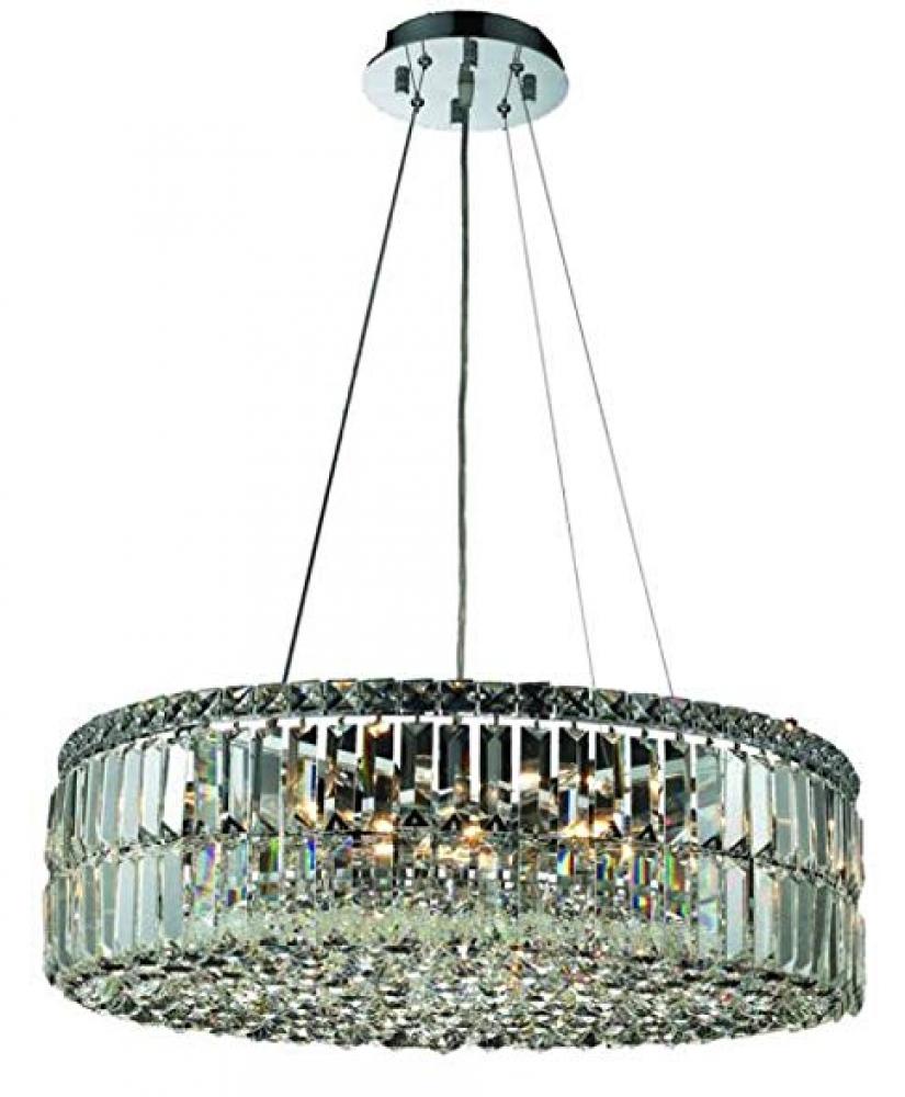 MaxIme 12 Light Chrome Chandelier Clear Royal Cut Crystal