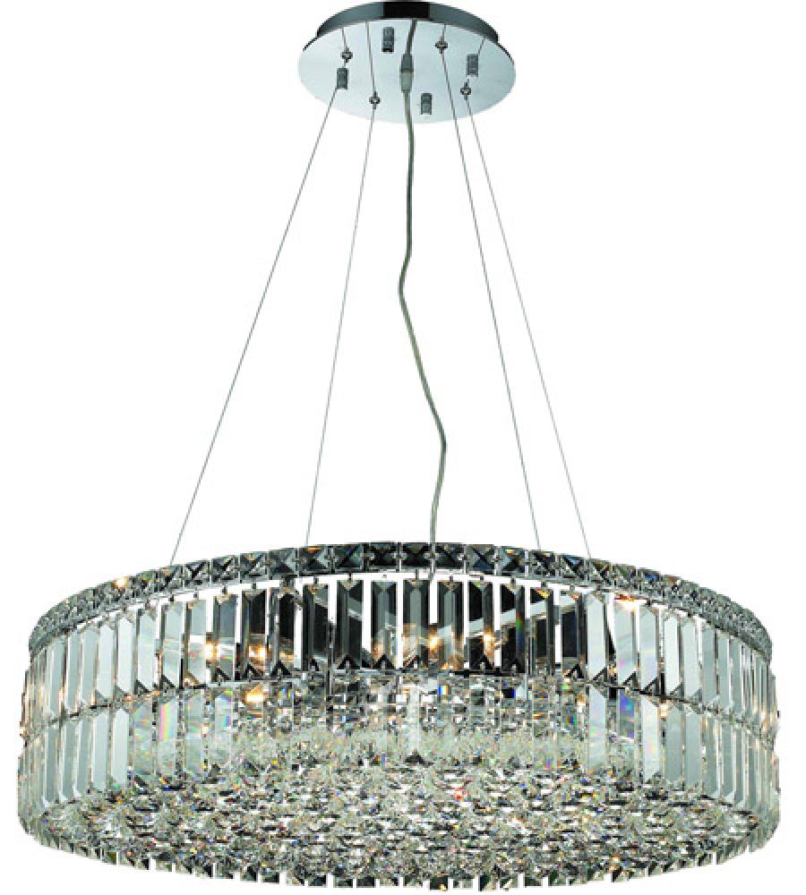 MaxIme 12 Light Chrome Chandelier Clear Royal Cut Crystal