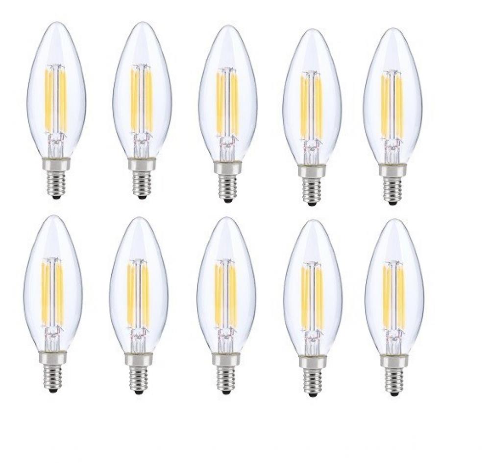 LED E12 Candelabra, Blunt Tip, 3000k, 300 Degree, Cri80, Es, Ul, 6w, 40w Equivalent, 15000hrs, Lm480