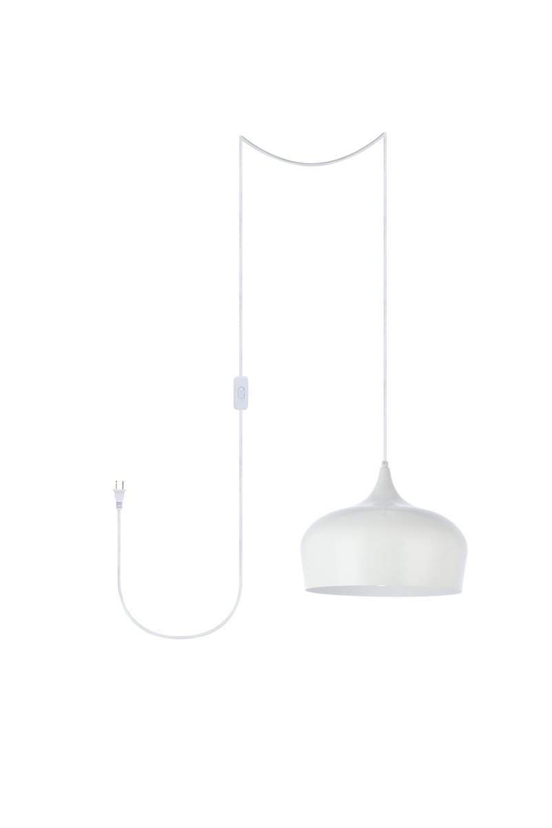 plug in pendant light white