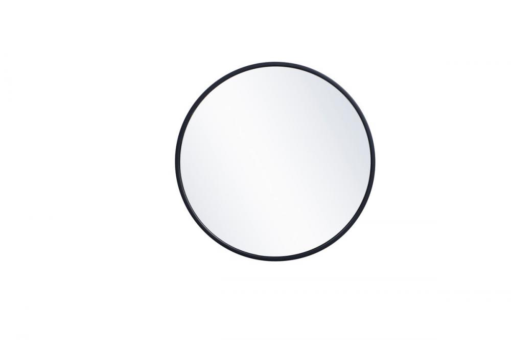 Metal Frame Round Mirror 18 Inch in Blue