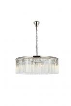  1208G43PN/RC - Sydney 10 Light Polished Nickel Chandelier Clear Royal Cut Crystal