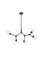  1712D42BK - Cavoli 5 Lights Black Chandelier