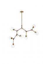  1712G57BR - Cavoli 7 Lights Brass Chandelier