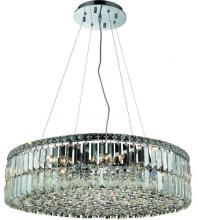 Elegant V2030D28C/RC - MaxIme 12 Light Chrome Chandelier Clear Royal Cut Crystal