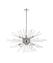 Elegant 2502D36C - Sienna 36 Inch Crystal Rod Pendant in Chrome