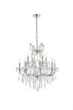  2800D27C/RC - Maria Theresa 13 Light Chrome Chandelier Clear Royal Cut Crystal