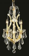  2801D12G/RC - Maria Theresa 4 Light Gold Chandelier Clear Royal Cut Crystal