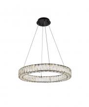  3503D23BK - Monroe 23 Inch LED Round Single Pendant in Black