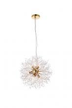  3507D18G - Solace 9 Lights Gold Pendant