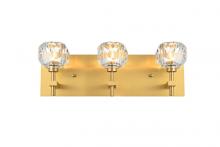 Elegant 3509W18G - Graham 3 Light Wall Sconce in Gold