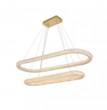  3800G50L2SG - Bowen 51 Inch Adjustable LED Chandelier in Satin Gold