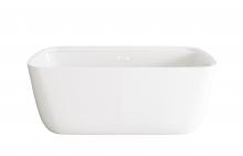  BT10559GW-WHT - 59 inch Soaking Bathtub in Glossy White with Polished White Trim