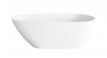  BT30267GW-WHT - 67 inch Bathtub in Glossy White with Polished White Trim