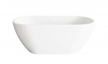  BT30359GW-WHT - 59 inch Bathtub in Glossy White with Polished White Trim