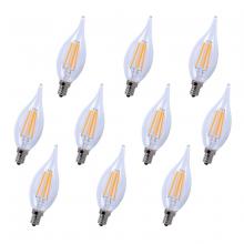  E12LED102-10PK - LED E12 CANDELABRA, 2700K, 300 degree, CRI80, ES, UL/CUL, 4W, 40W EQUIVALENT, 15000HRS