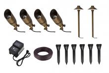  KIT10402 - Aera Cast Brass Landscape Lighting Full Starter Pack of 6 Kit 1