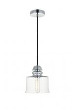  LD2253C - Kenna 1 Light Chrome Pendant with Clear Glass