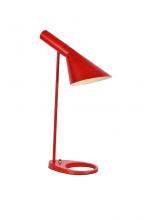  LD2364RED - Juniper 1 Light Red Table Lamp