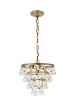  LD5016D13BR - Kora 3 Light Brass Pendant