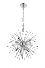  LD5051D20C - Timber 8 Light Chrome Pendant