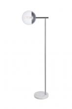  LD6101C - Eclipse 1 Light Chrome Floor Lamp with Clear Glass