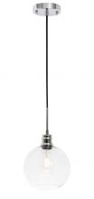  LD6205C - Emett 1 Light Chrome and Clear Glass Pendant