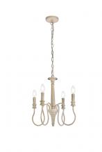  LD7043D17WD - Flynx 4 Lights Pendant in Weathered Dove