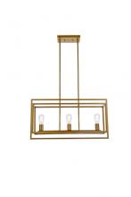  LD7056D32BR - Voir 3 Lights Pendant in Brass