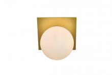  LD7304W7BRA - Jillian 1 Light Brass and Frosted White Bath Sconce