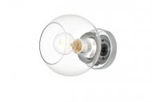  LD7320W7CH - Rogelio 1 Light Chrome and Clear Bath Sconce