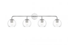  LD7321W37CH - Genesis 4 Light Chrome and Clear Bath Sconce